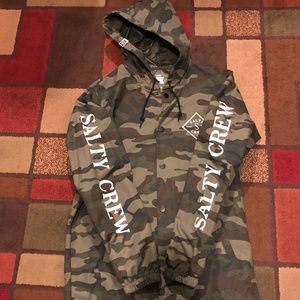 ARMY GREEN SALTY WINDBREAKER JACKET